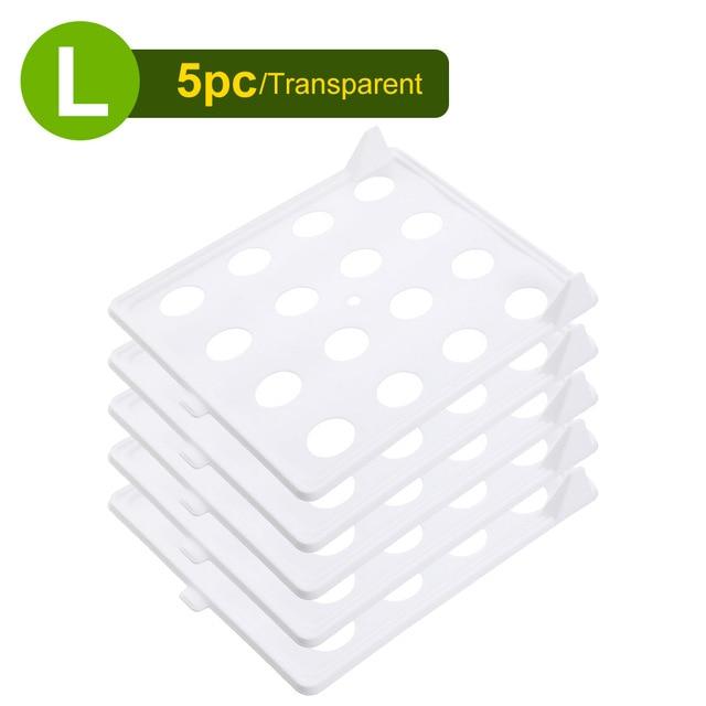 smartnliving 5pcs L white SmartStacker - Clothes and Shirt Organizer
