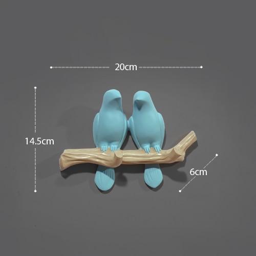 smartnliving Blue 2birds BIRDS-FREEDOM - Creative Bird Wall Hangers