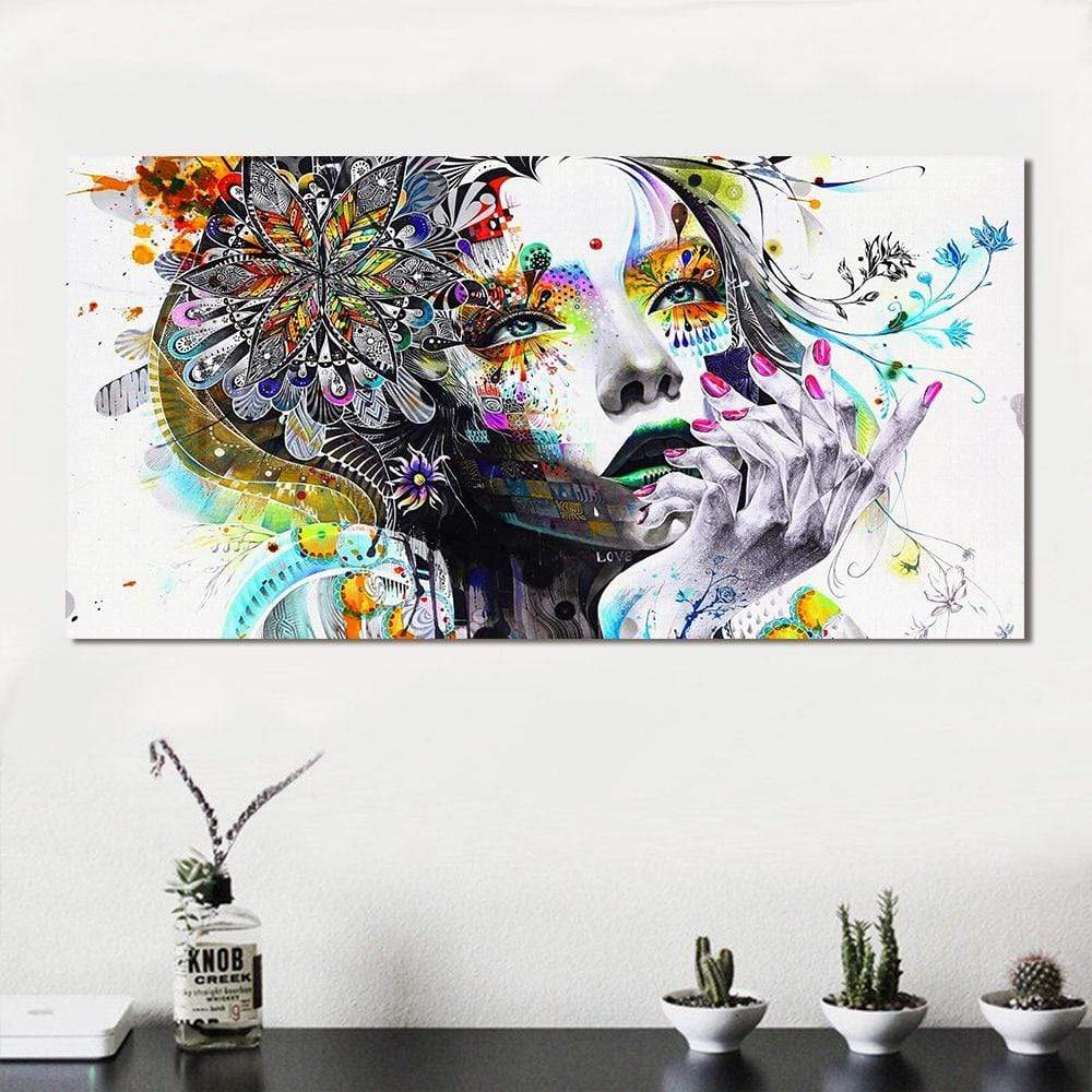 smartnliving Flower Girl Wall Art Pictures For Home Interior Design