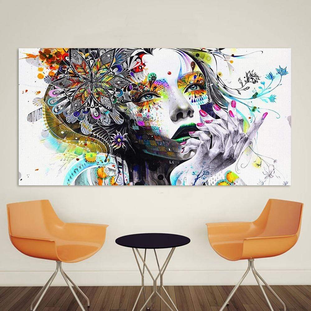 smartnliving Flower Girl Wall Art Pictures For Home Interior Design