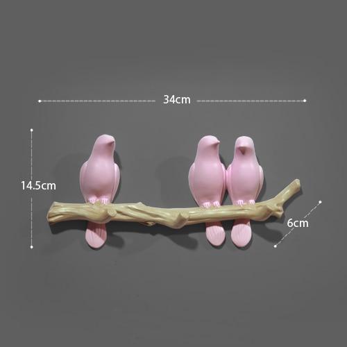 smartnliving Pink 3birds BIRDS-FREEDOM - Creative Bird Wall Hangers