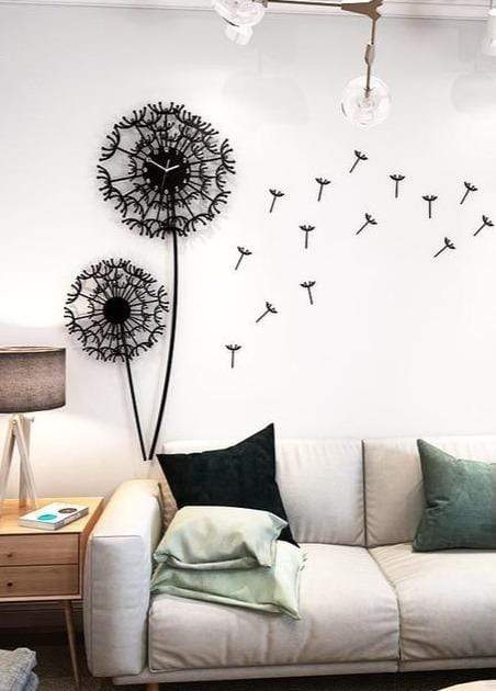 smartnliving SummerAllYear - Stylish Wall-Mounted Designer Clock with 3D Flower Design