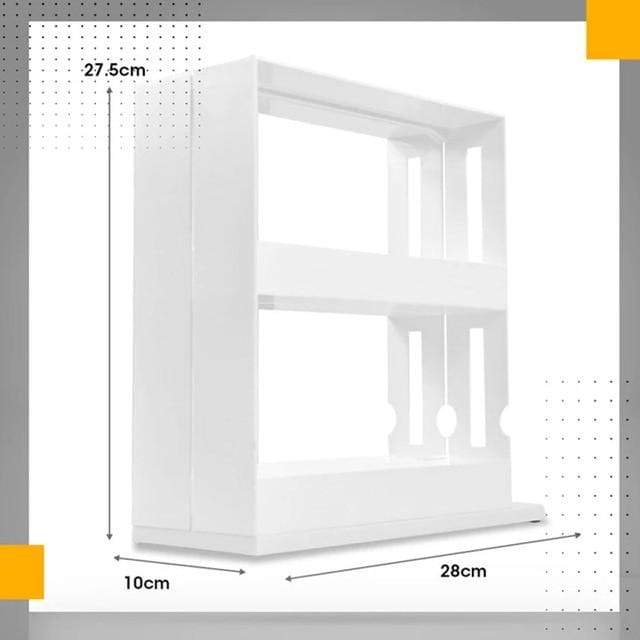 smartnliving White SpaceSaver - Smart Sliding Multi-functional Kitchen Rack