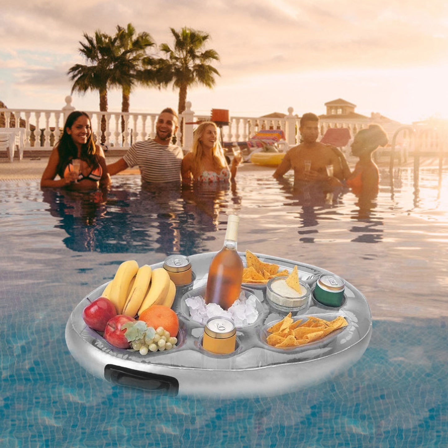 TrayFloater™ - Enjoy Drinks and Snacks While Floating