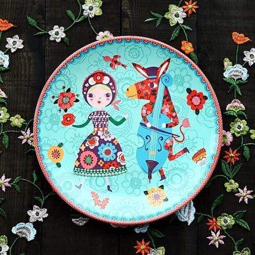 smartnliving 2 Artisan Creations - Masterpiece Hand-made Ceramic Collection Plates