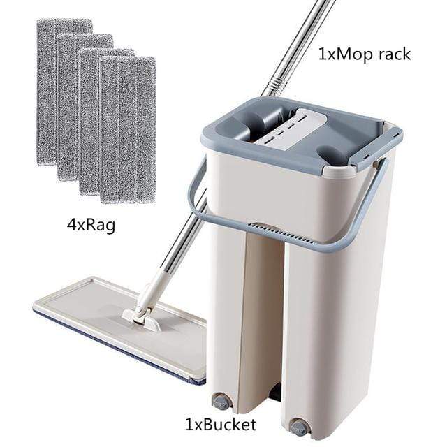 smartnliving 4 rag set SlickMopper - Mop Set for easy cleaning