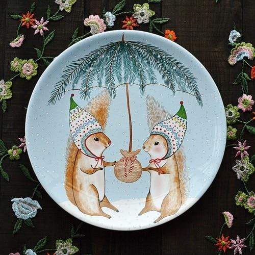 smartnliving 5 Artisan Creations - Masterpiece Hand-made Ceramic Collection Plates