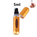smartnliving 5ml Matte gold CarryNStyle - Mini Portable Refillable Perfume Spray Bottle
