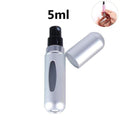 smartnliving 5ml Matte silver CarryNStyle - Mini Portable Refillable Perfume Spray Bottle