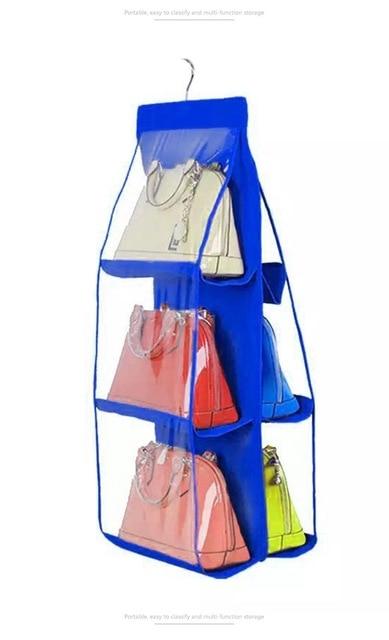 smartnliving 6 Grid Blue HandbagProtector - Easy Storage for Handbags and Purses