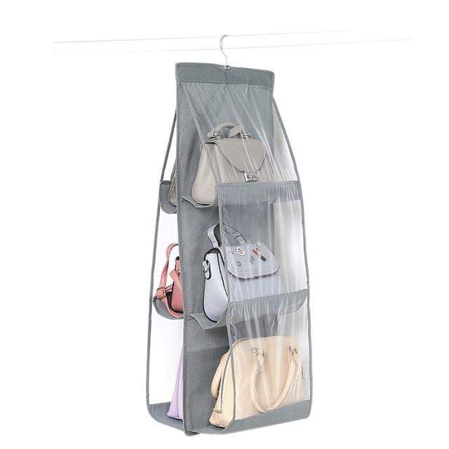 smartnliving 6 Grid Gray HandbagProtector - Easy Storage for Handbags and Purses