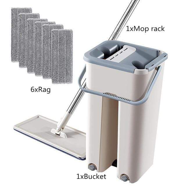 smartnliving 6 rag set SlickMopper - Mop Set for easy cleaning