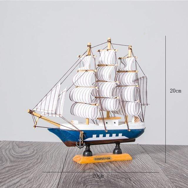 smartnliving 82201-5 Wooden Sailing Boat Decorations for home or office