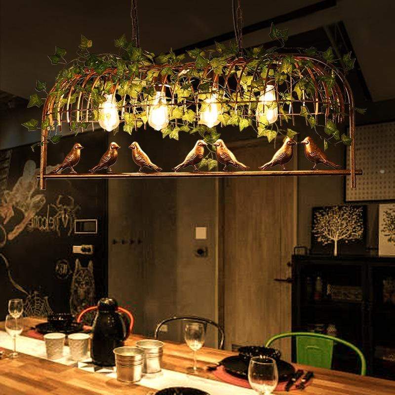 smartnliving American metallic loft chandelier bar bird cage
