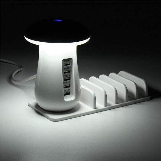 smartnliving AU 2-IN-1 CoolStacker - Night Light Lamp with 5 USB Port Charging