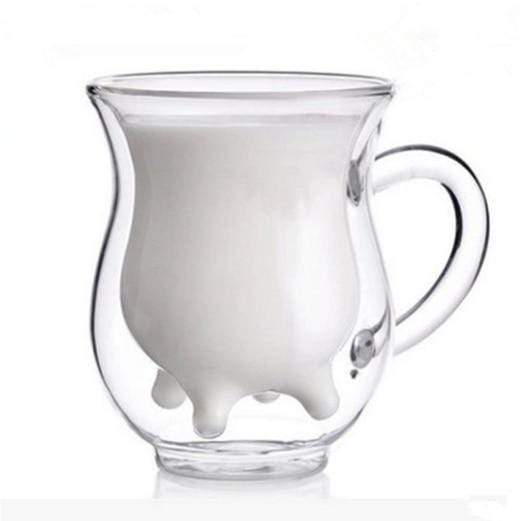 smartnliving big milk MUG-U - Double Wall Glass Creative Mugs