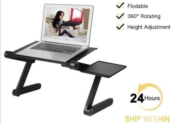smartnliving Black Ergonomic Light-weight Adjustable Laptop Table