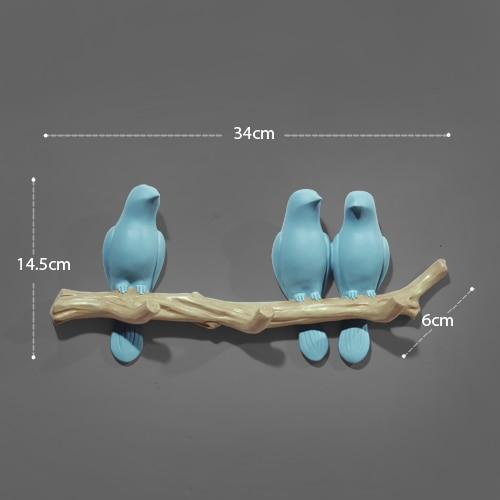 smartnliving Blue 3birds BIRDS-FREEDOM - Creative Bird Wall Hangers