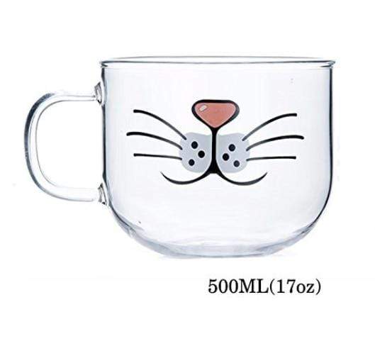 smartnliving Cat whiskers MUG-U - Double Wall Glass Creative Mugs