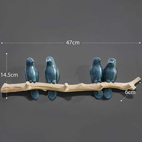 smartnliving Dark blue 4birds BIRDS-FREEDOM - Creative Bird Wall Hangers