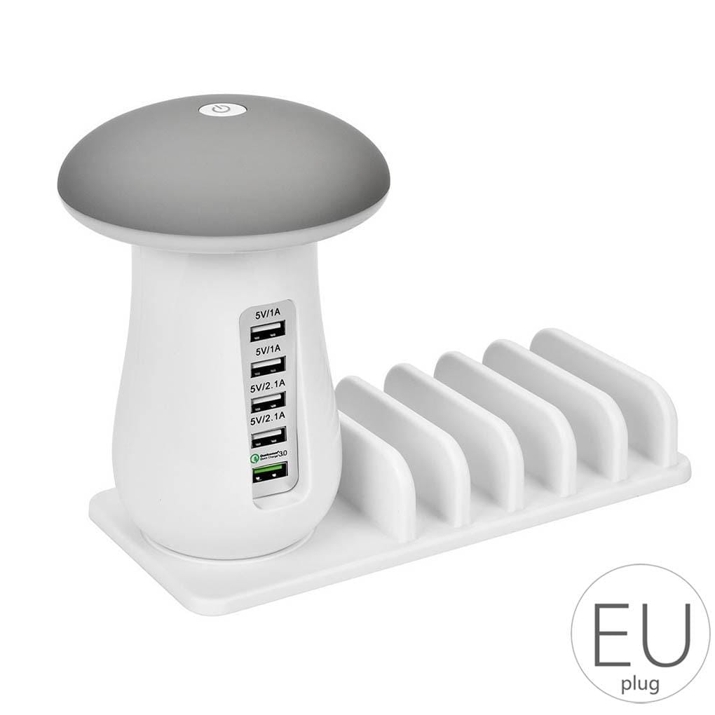 smartnliving EU 2-IN-1 CoolStacker - Night Light Lamp with 5 USB Port Charging