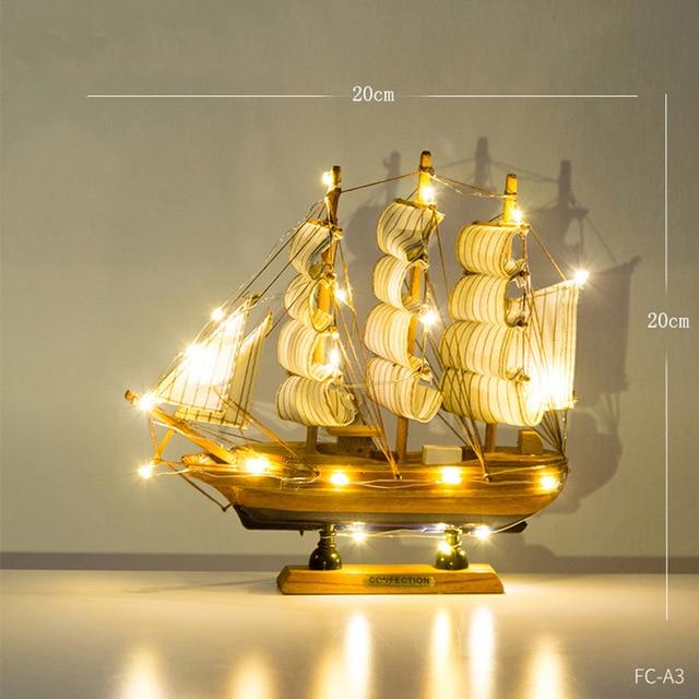 smartnliving FC-A3 Wooden Sailing Boat Decorations for home or office