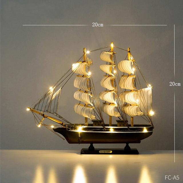 smartnliving FC-C5 Wooden Sailing Boat Decorations for home or office