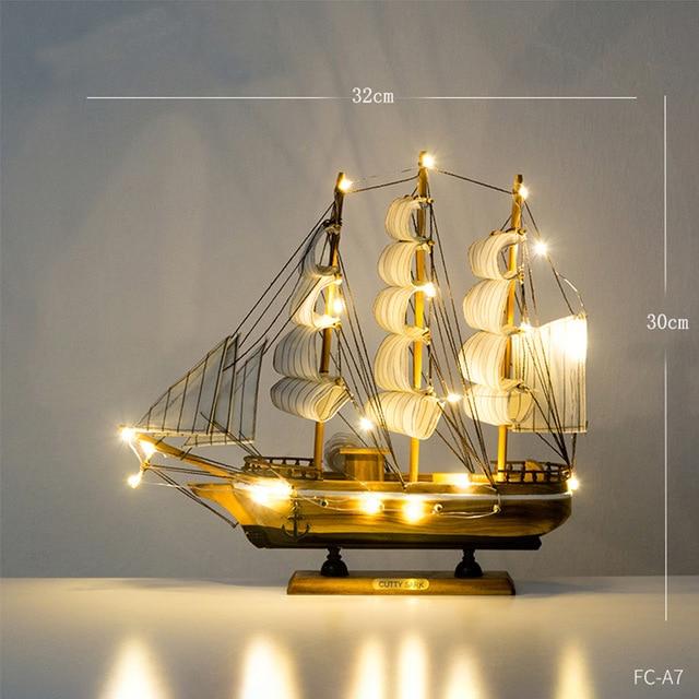 smartnliving FC-C7 Wooden Sailing Boat Decorations for home or office