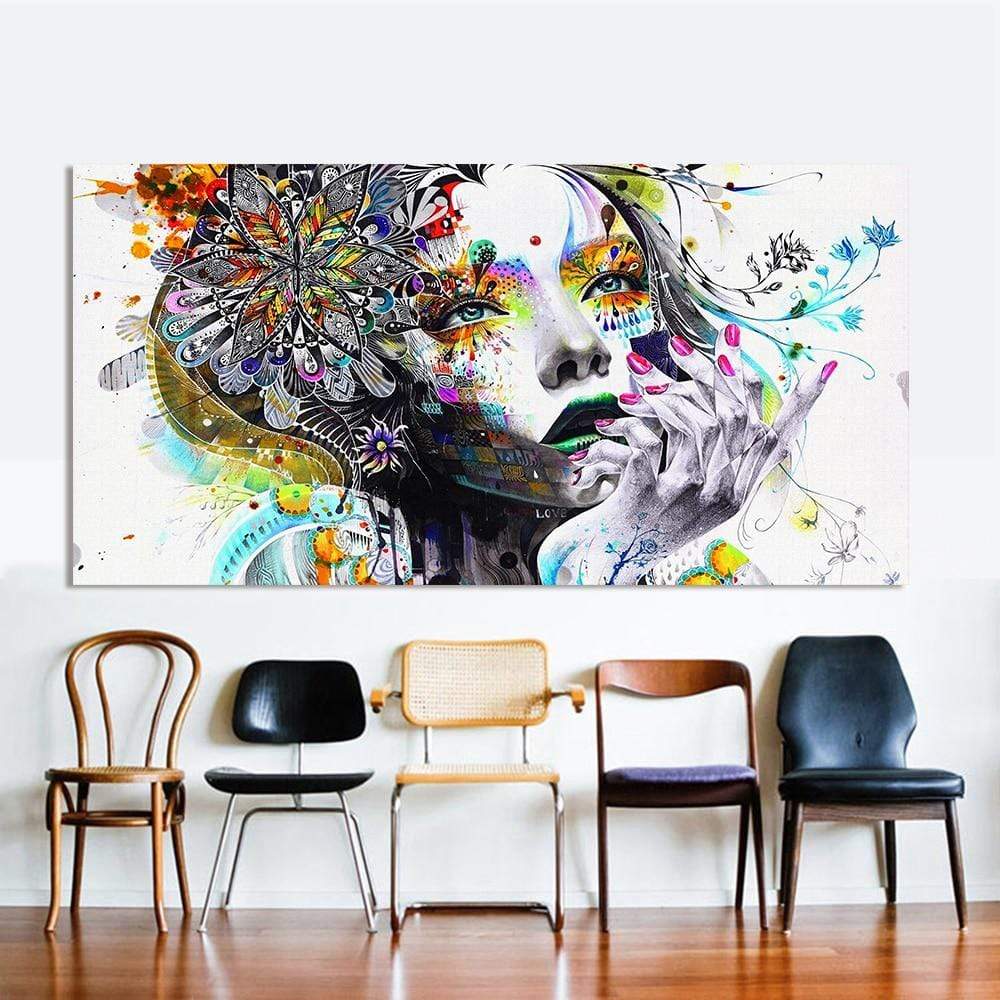 smartnliving Flower Girl Wall Art Pictures For Home Interior Design