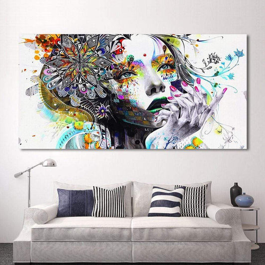 smartnliving Flower Girl Wall Art Pictures For Home Interior Design