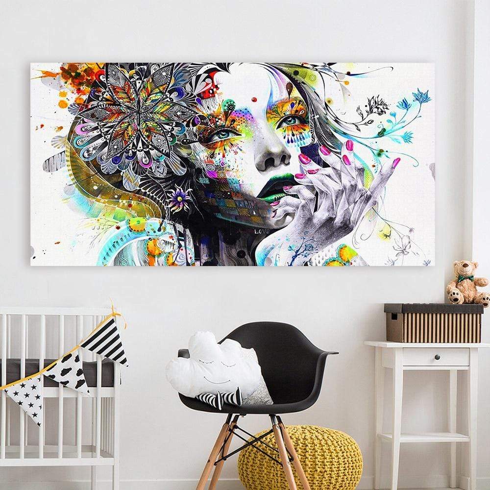 smartnliving Flower Girl Wall Art Pictures For Home Interior Design