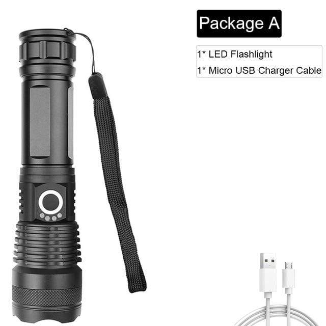 smartnliving Package A Powerful Rechargeable LED Flashlight Torch