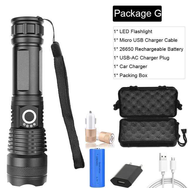 smartnliving Package G Powerful Rechargeable LED Flashlight Torch