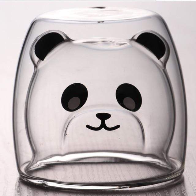 smartnliving panda MUG-U - Double Wall Glass Creative Mugs