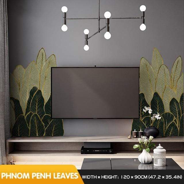 smartnliving Phnom Penh leaves / China / XL WallCrafter - Unique Wall Art Design Made Easy