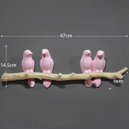 smartnliving Pink 4birds BIRDS-FREEDOM - Creative Bird Wall Hangers