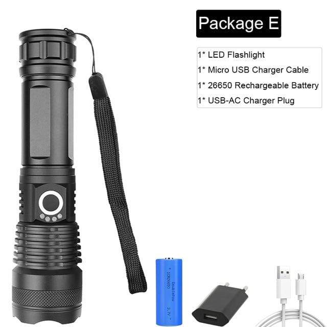 smartnliving Powerful Rechargeable LED Flashlight Torch