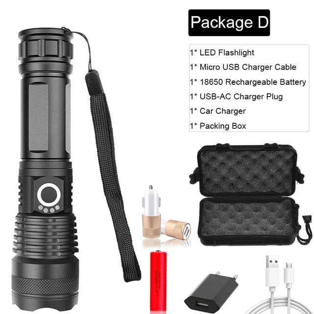 smartnliving Powerful Rechargeable LED Flashlight Torch