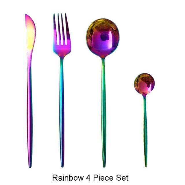 smartnliving Rainbow The New Yorker - 4-Piece Stainless Steel Cutlery