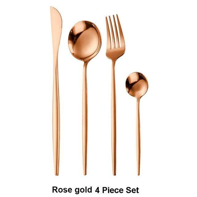 smartnliving Rose gold The New Yorker - 4-Piece Stainless Steel Cutlery