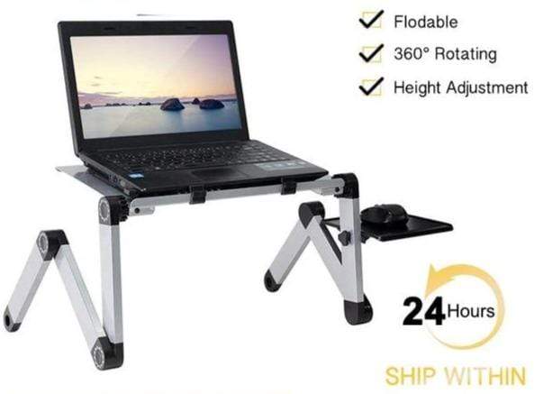 smartnliving Silver Ergonomic Light-weight Adjustable Laptop Table
