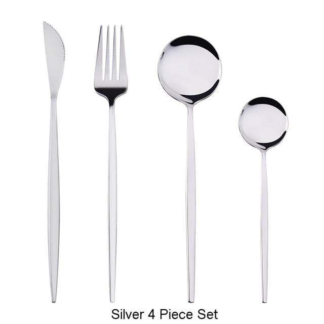 smartnliving Silver The New Yorker - 4-Piece Stainless Steel Cutlery