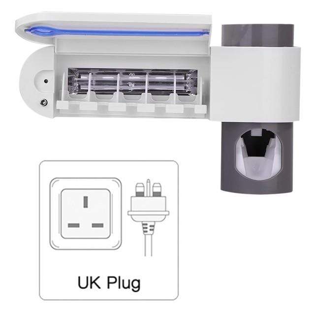 smartnliving UK Plug UVToothMaster - UV Toothbrush and Automatic Toothpaste Dispenser