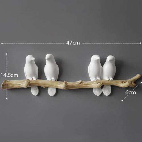 smartnliving White 4birds BIRDS-FREEDOM - Creative Bird Wall Hangers