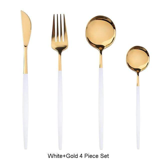 smartnliving White Gold The New Yorker - 4-Piece Stainless Steel Cutlery