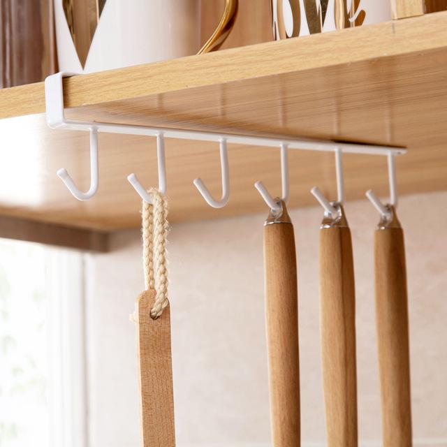 smartnliving White Kitchen Slip-in Utensils Hanger
