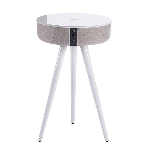 smartnliving White SoundBound™ - Luxury Side Table with Surround Sound and Charging
