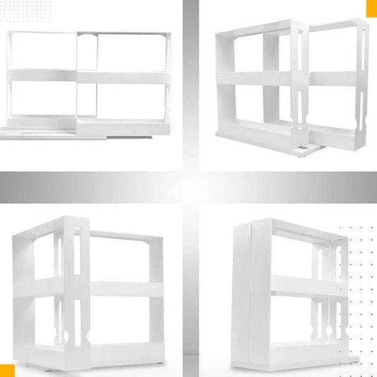 smartnliving White SpaceSaver - Smart Sliding Multi-functional Kitchen Rack