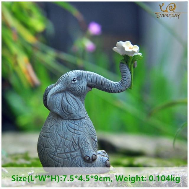 smartnliving Z13251A Lucky elephant figurines fairy garden animal