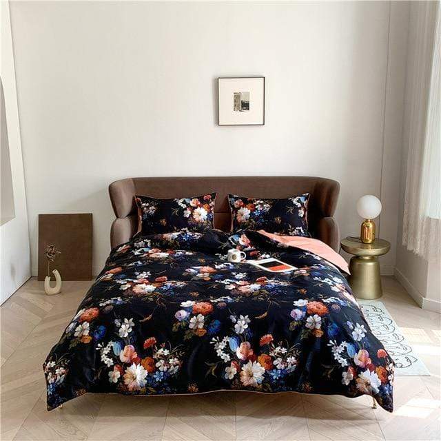 Vettalis Color 15 / Flat sheet style / Queen size 4pcs LuxeSheets - Luxury Egyptian Cotton Bedding Set